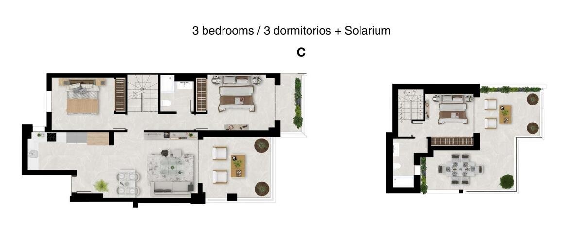 Neubau, 3 Schlafzimmer, 2 Badezimmer Penthouse in Mijas