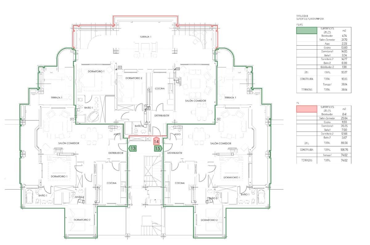 Neubau, 2 Schlafzimmer, 2 Badezimmer Wohnung in Marbella