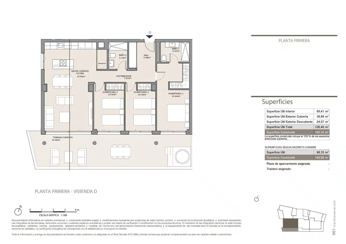 3-Zimmer, 2-Bad Wohnung mit Panoramablick auf das Meer in Carvajal, Fuengirola