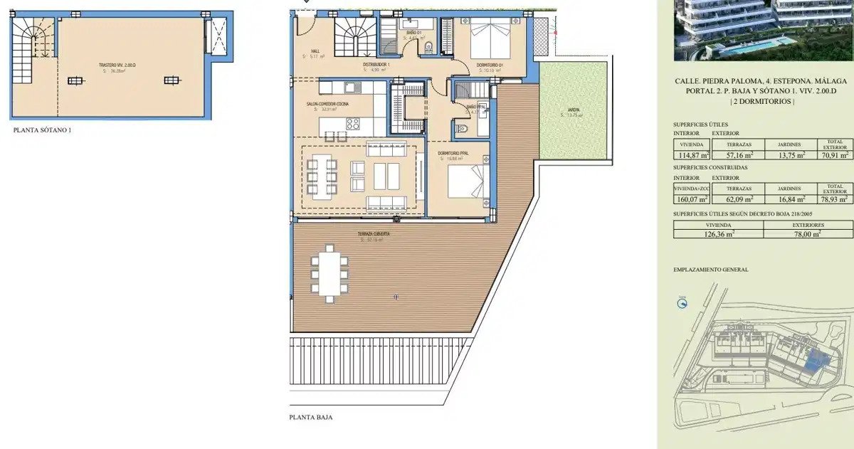 2-Zimmer, 2-Bad Wohnung im Erdgeschoss mit Meerblick in der Nähe von Estepona