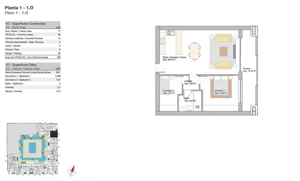 2-Zimmer, 1-Bad elegantes Neubau-Apartment in Marbella West in der Nähe von Puerto Banús