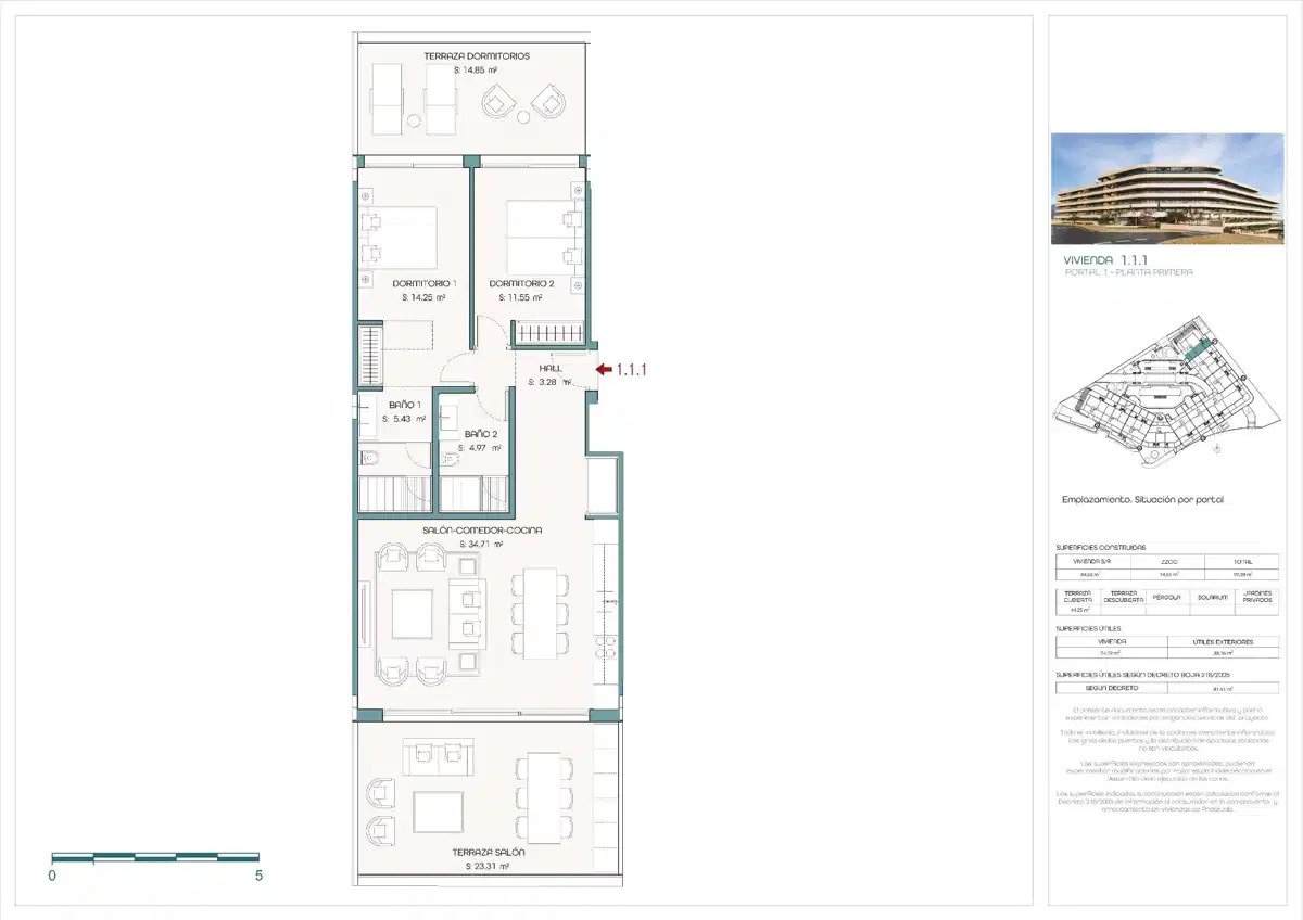 2-Zimmer, 2-Bad-Wohnung mit Meerblick und Resort-Annehmlichkeiten in Estepona