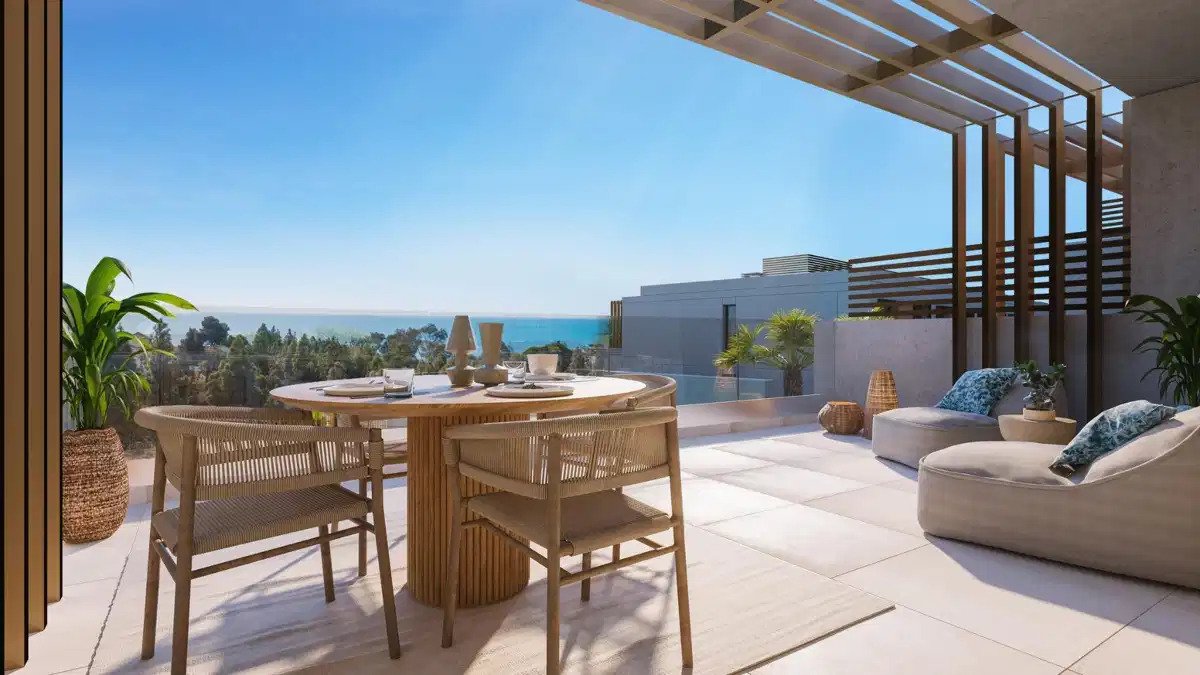 3-Zimmer-Reihenhaus mit 2 Badezimmern und Meer- sowie Golfblick in El Chaparral