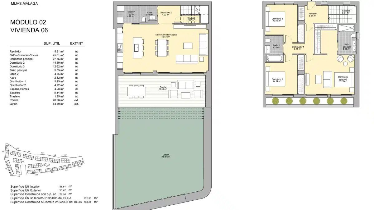 3-Zimmer-Reihenhaus mit 2 Badezimmern und Meer- sowie Golfblick in El Chaparral