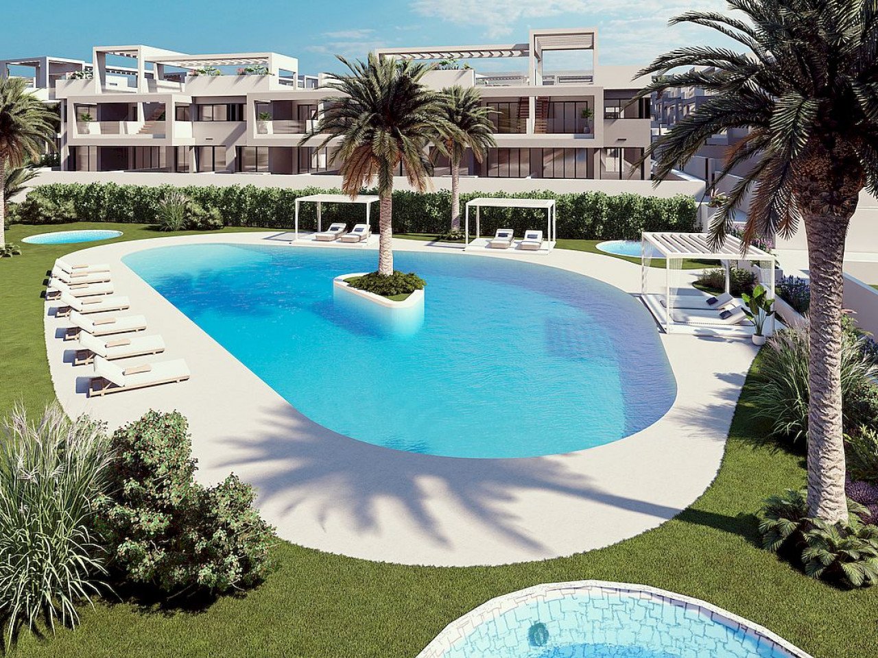 Einzigartige Neubau-Wohnanlage - Blick auf Lagune und Mittelmeer