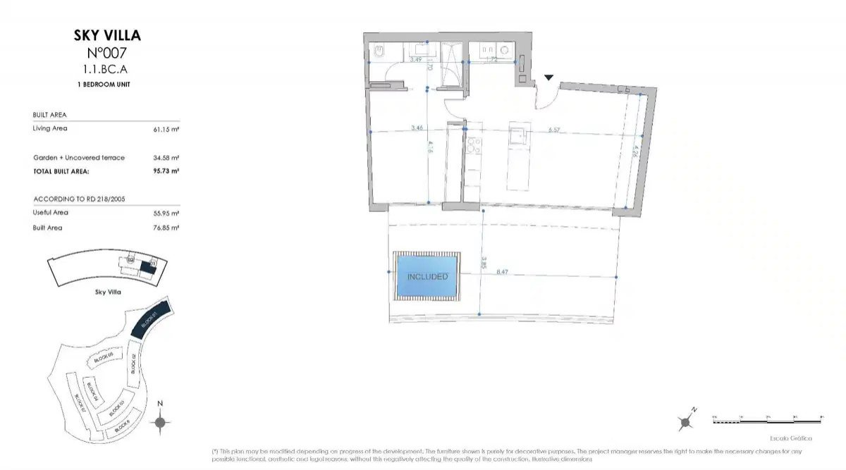 Penthouse mit 1 Schlafzimmer, 1 Badezimmer und atemberaubendem mediterranem Blick in El Higuerón