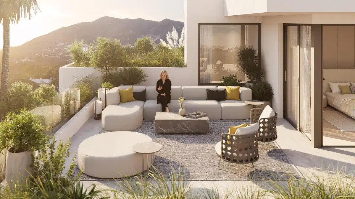 2-Zimmer, 2-Bad Erdgeschosswohnung mit großzügiger Terrasse in prestigeträchtiger Mijas-Entwicklung
