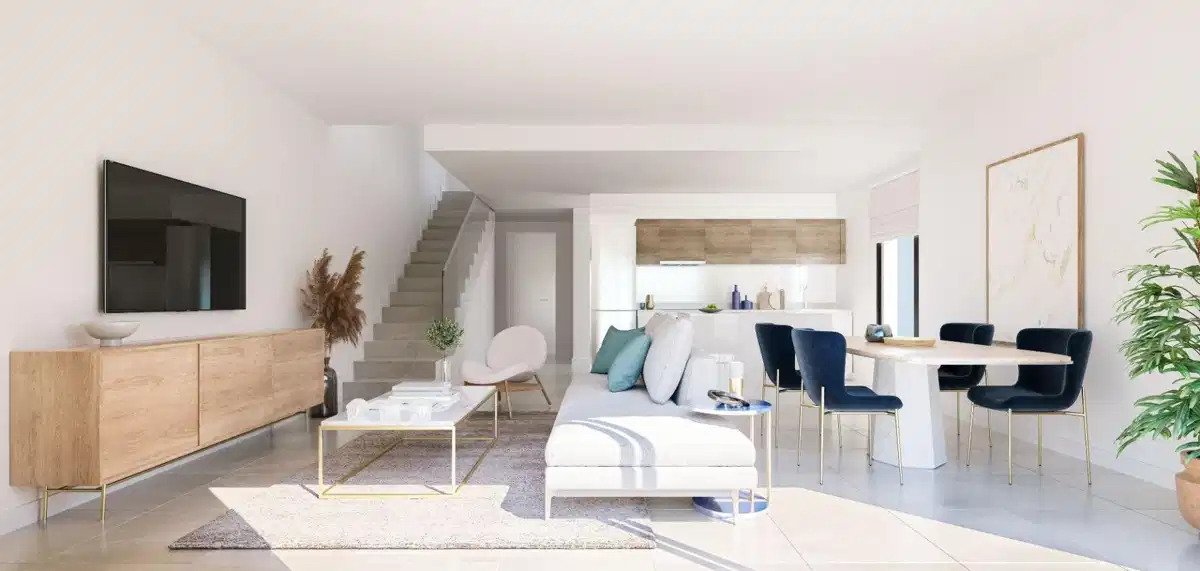3-Zimmer, 2-Bad, Doppelhaushälfte mit Meerblick in Mijas