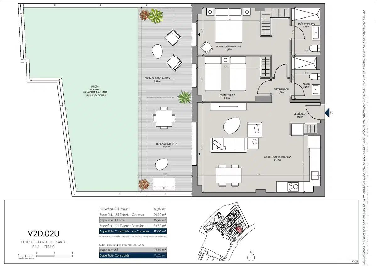 3-Zimmer, 2-Bad Wohnung im Erdgeschoss mit großzügiger Terrasse und Golfblick in La Duquesa, Manilva