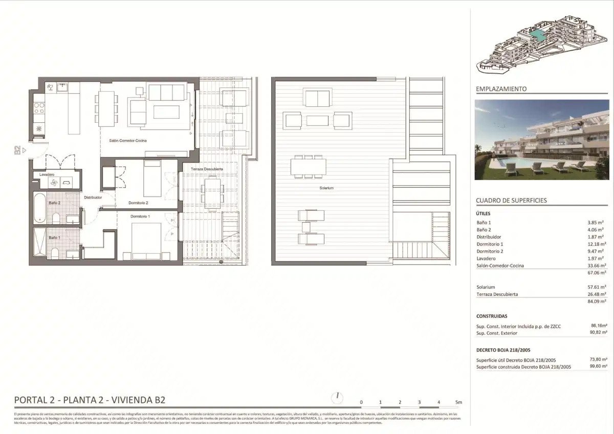 2-Zimmer, 2-Bad Modernes Penthouse in Estepona mit Terrasse, Fitnessraum und Poolzugang