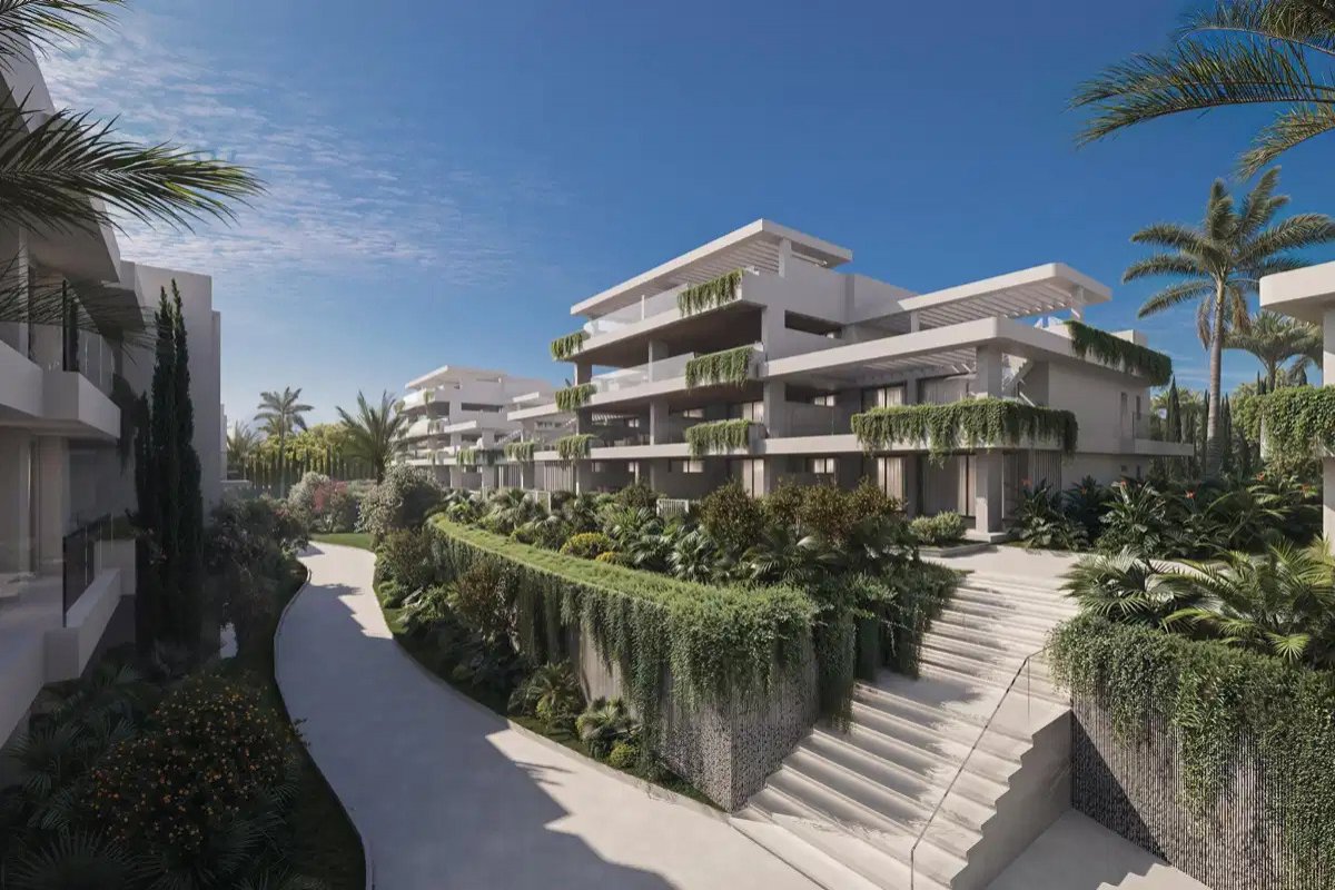 2-Zimmer, 2-Bad-Penthouse mit Resort-Annehmlichkeiten in der Nähe des El Padron Strandes, Estepona
