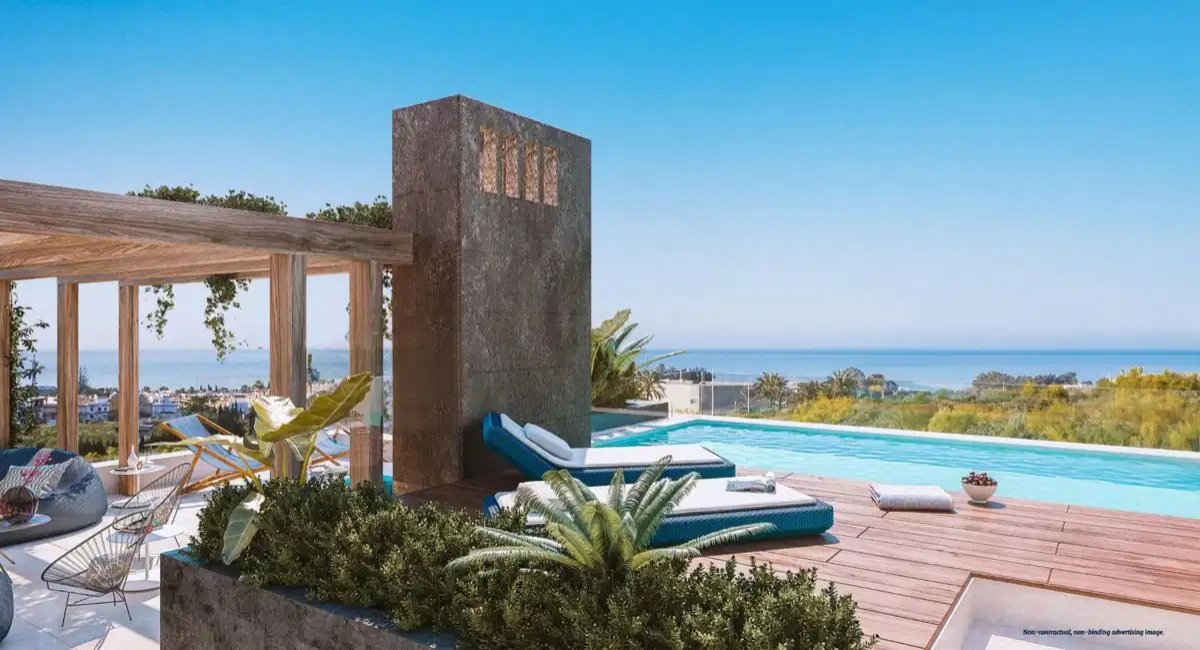 4-Zimmer, 5-Bad Luxus-Reihenhaus mit privatem Dachpool in prestigeträchtigem Río Real, Marbella