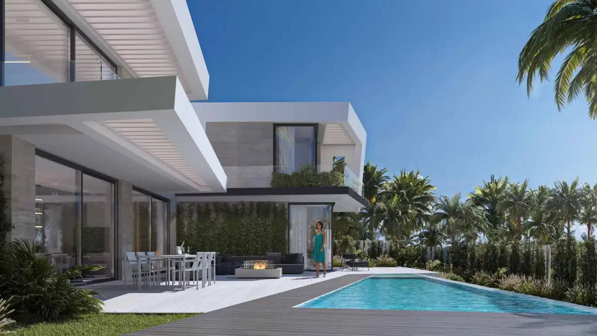 Mijas: 5-Schlafzimmer, 5-Badezimmer zeitgenössische Villen nur 200 m vom Meer in Calahonda Mijas: 5-Schlafzimmer, 5-Badezimmer zeitgenössische Villen nur 200 m vom Meer in Calahonda