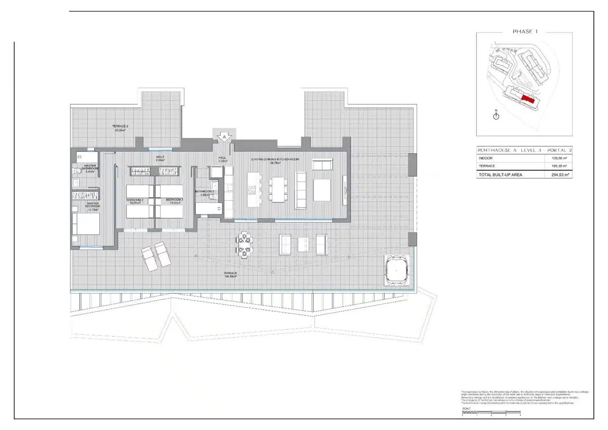 3-Zimmer, 2-Bad Penthouse mit Südwest-Ausrichtung und Wellness-Einrichtungen in Mijas