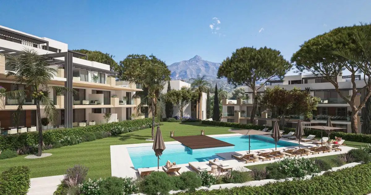 2-Zimmer, 2-Bad Erdgeschosswohnung in exklusivem Aloha Golf Residential, Nueva Andalucía