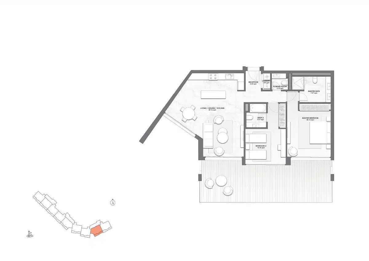2-Zimmer, 2-Bad Wohnung im Erdgeschoss mit Küstenblick in Finca Cortesín