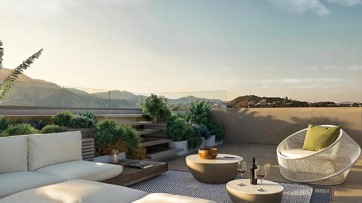 3-Zimmer, 2-Bad Contemporary Apartments mit Dachpool in Las Mesas, Estepona