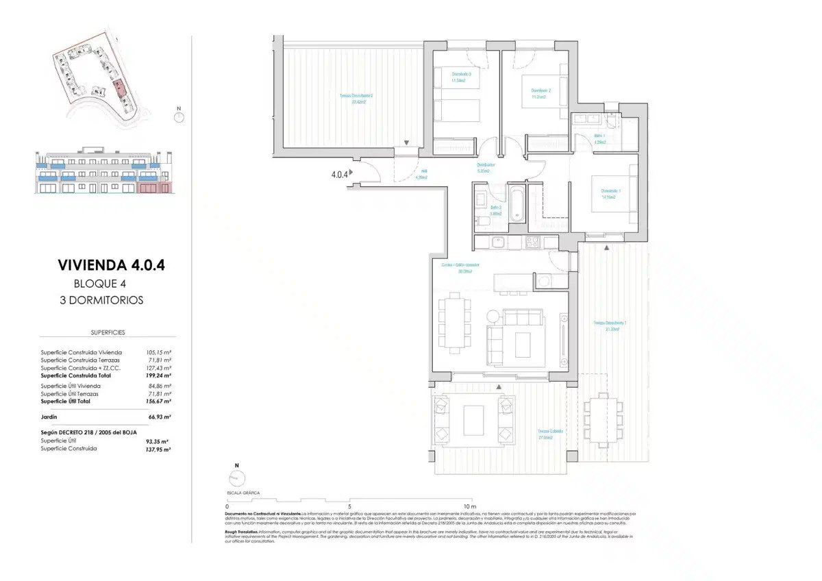 3-Zimmer, 2-Bad Erdgeschosswohnung mit großzügigen Terrassen im Casares Costa Golf Resort