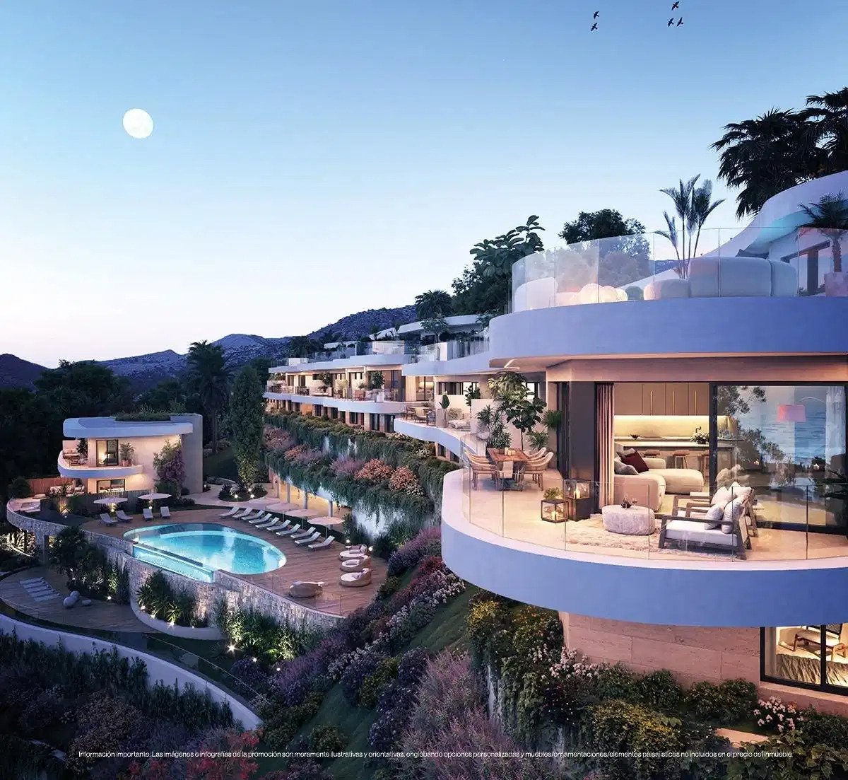 3-Schlafzimmer, 2-Badezimmer Luxus-Reihenhäuser mit Meerblick und privaten Pools in Las Lomas del Higuerón