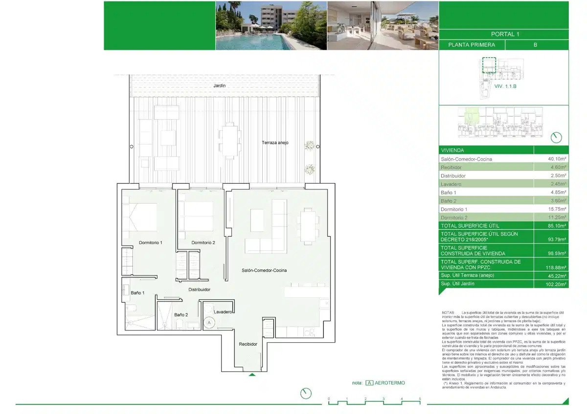 2-Zimmer, 2-Bad Wohnung im Erdgeschoss mit Wellness-Einrichtungen in Estepona
