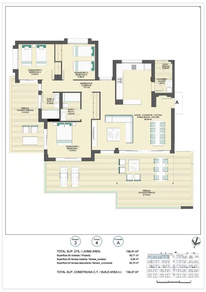 3-Zimmer, 2-Bad-Penthouse mit Panoramablick auf das Mittelmeer in Casares