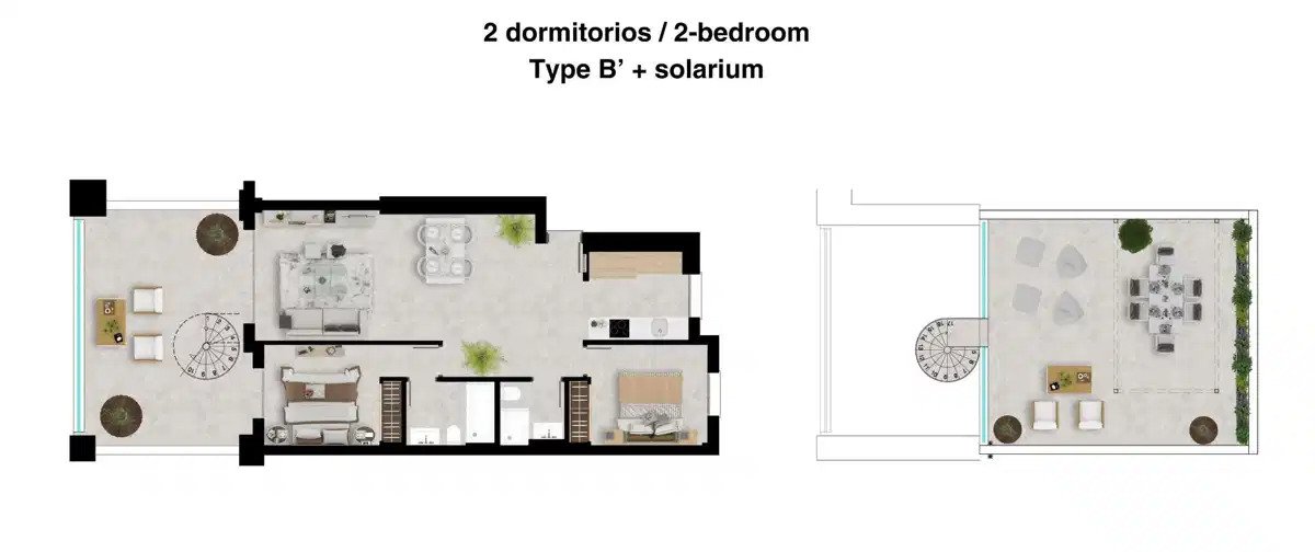 2-Zimmer, 2-Bad Penthouse mit Meerblick und großzügiger Terrasse in Bahía de las Rocas, Manilva