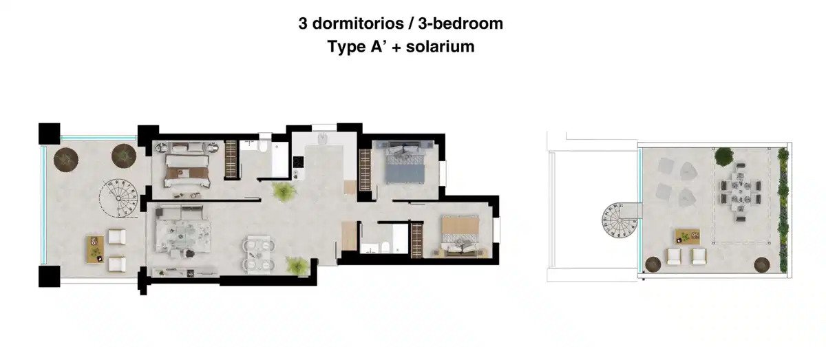 3-Zimmer, 2-Bad-Penthouse mit Meerblick und Premium-Annehmlichkeiten in Bahía de las Rocas, Manilva