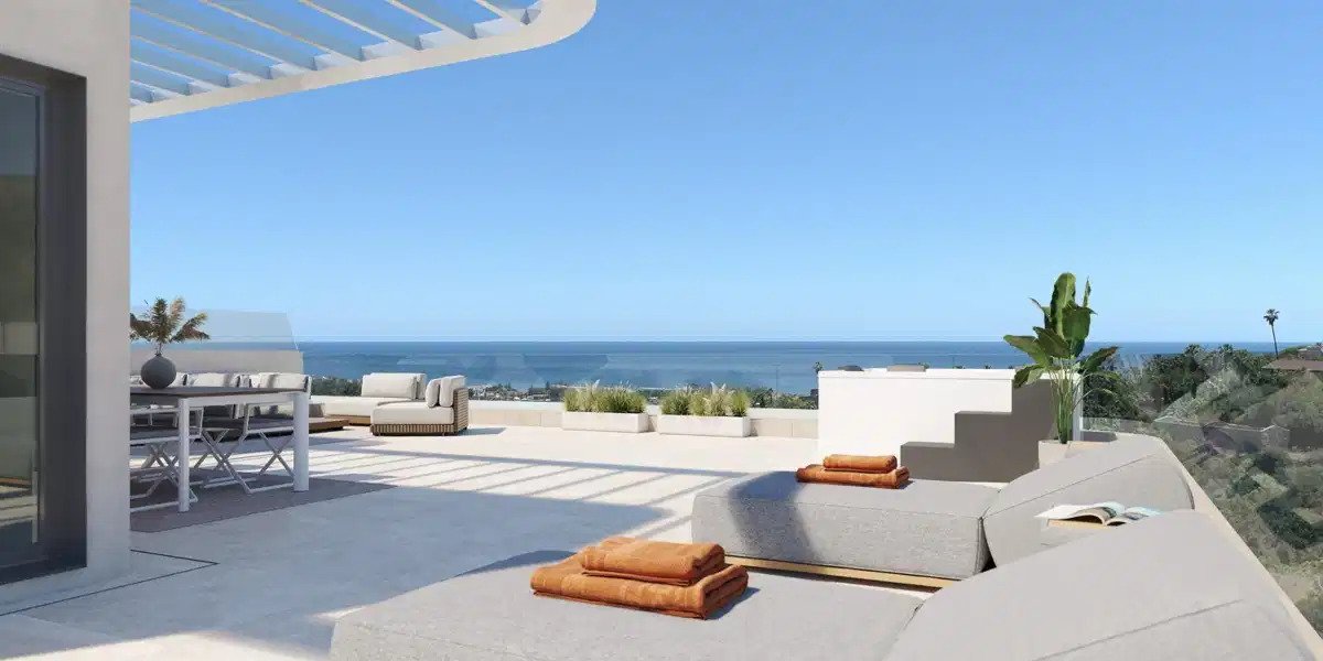 2-Zimmer, 2-Bad-Penthouse mit Meerblick und außergewöhnlichen Annehmlichkeiten in Selwo, Estepona