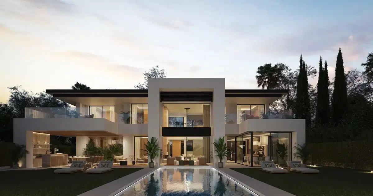 4-Schlafzimmer, 4-Badezimmer Luxusvillen mit Meerblick in Bel Air, Estepona