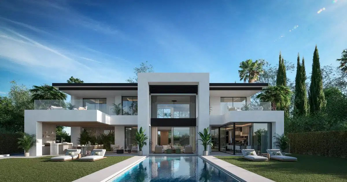 4-Schlafzimmer, 4-Badezimmer Luxusvillen mit Meerblick in Bel Air, Estepona