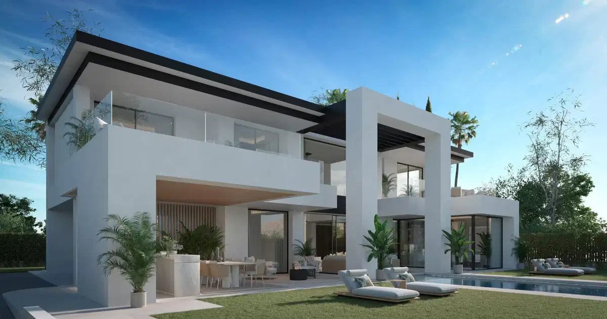 4-Schlafzimmer, 4-Badezimmer Luxusvillen mit Meerblick in Bel Air, Estepona