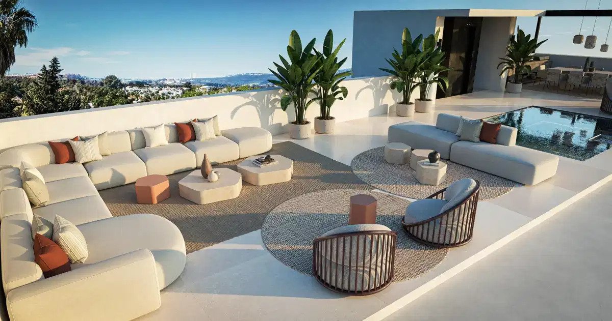 4-Schlafzimmer, 4-Badezimmer Luxusvillen mit Meerblick in Bel Air, Estepona