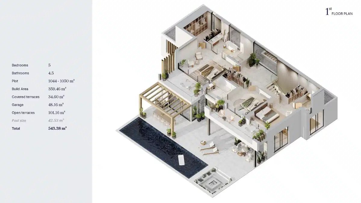 5-Schlafzimmer, 4-Badezimmer Luxusvillen in Bel-Air, Marbella – Modernes mediterranes Leben