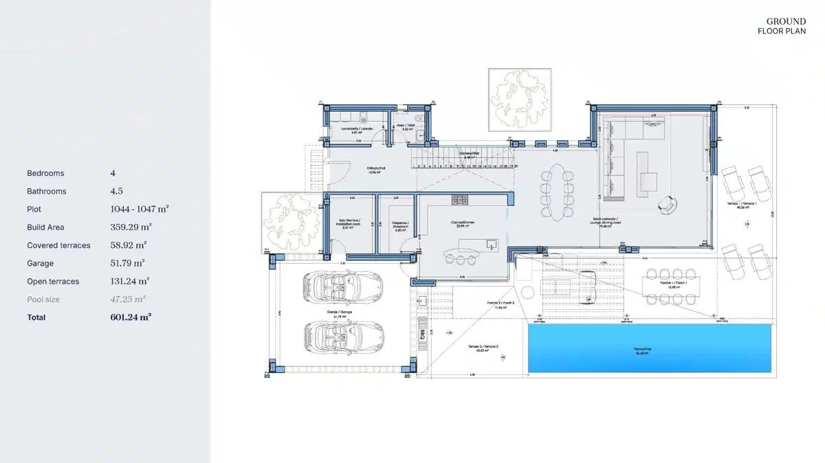 4-Schlafzimmer, 4-Badezimmer Luxusvillen in Bel-Air, Marbella – Modernes mediterranes Wohnen