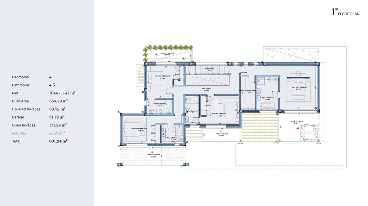 4-Schlafzimmer, 4-Badezimmer Luxusvillen in Bel-Air, Marbella – Modernes mediterranes Wohnen