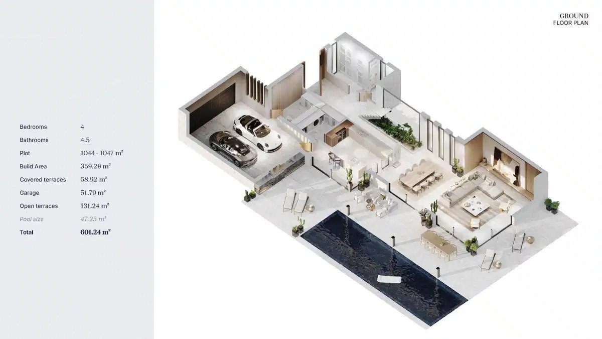 4-Schlafzimmer, 4-Badezimmer Luxusvillen in Bel-Air, Marbella – Modernes mediterranes Wohnen