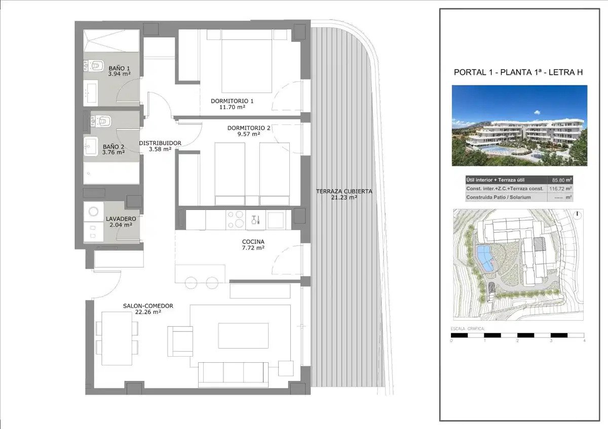 2-Zimmer, 2-Bad-Wohnung mit Terrasse und Meer- oder Bergblick in Fuengirola