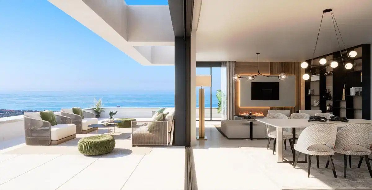 3-Zimmer, 2-Bad Penthouse mit Panoramablick in Altos de Los Monteros, Marbella