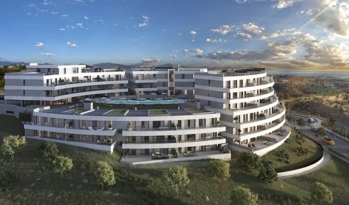 2-Zimmer, 2-Bad Wohnung mit Panoramablick auf das Meer in Selwo, Estepona