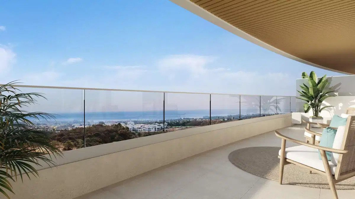 2-Zimmer, 2-Bad Wohnung mit Panoramablick auf das Meer in Selwo, Estepona