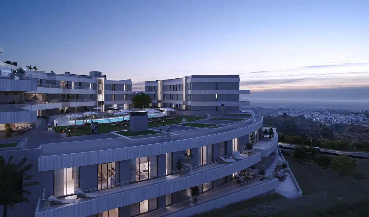 2-Zimmer, 2-Bad Wohnung mit Panoramablick auf das Meer in Selwo, Estepona