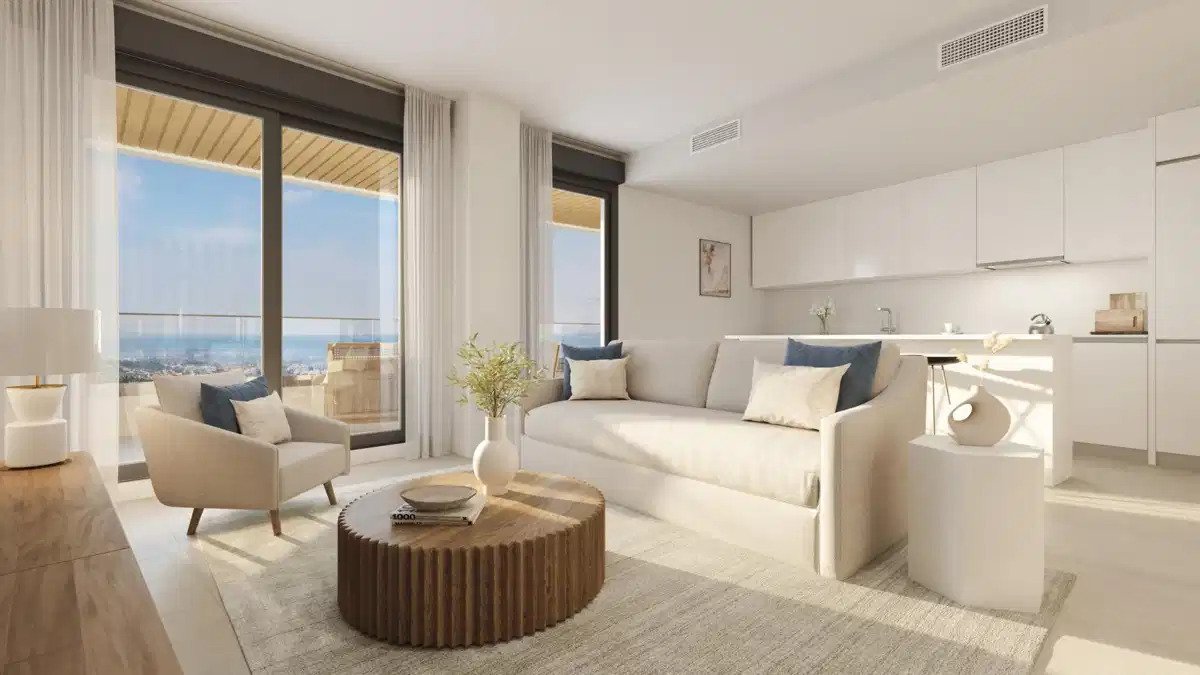 2-Zimmer, 2-Bad Wohnung mit Panoramablick auf das Meer in Selwo, Estepona