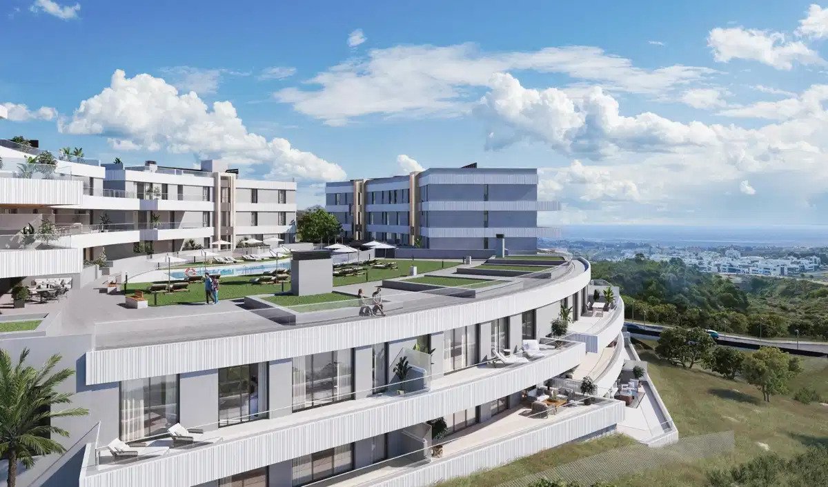2-Zimmer, 2-Bad Wohnung mit Panoramablick auf das Meer in Selwo, Estepona