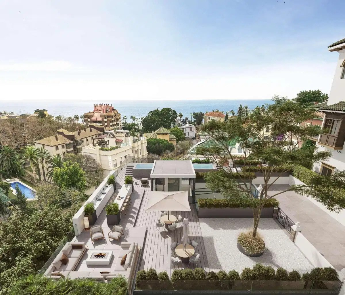 2-Zimmer, 2-Bad Penthouse mit Panoramablick in El Limonar, Malaga