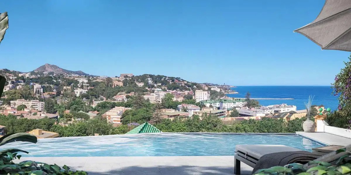 2-Zimmer, 2-Bad Penthouse mit Panoramablick in El Limonar, Malaga