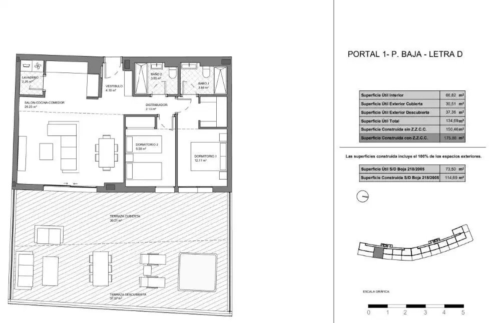 2-Zimmer, 2-Bad Wohnung im Erdgeschoss mit Terrasse und Doppelverglasung in Fuengirola