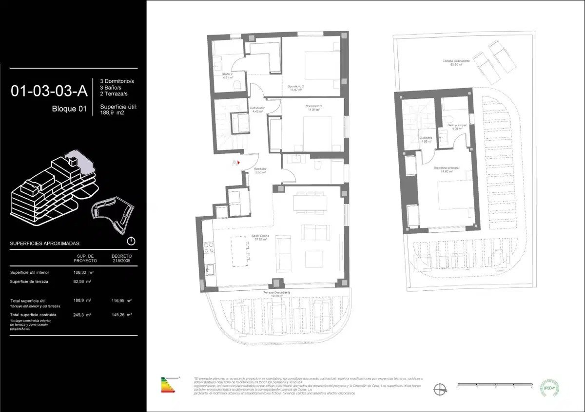 3-Zimmer, 2-Bad Penthouse mit Panoramablick auf Meer und Berge in Mijas Costa