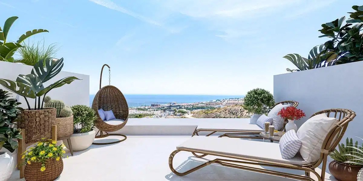 4-Zimmer, 2-Bad Modernes Stadthaus mit Meerblick in La Cala de Mijas