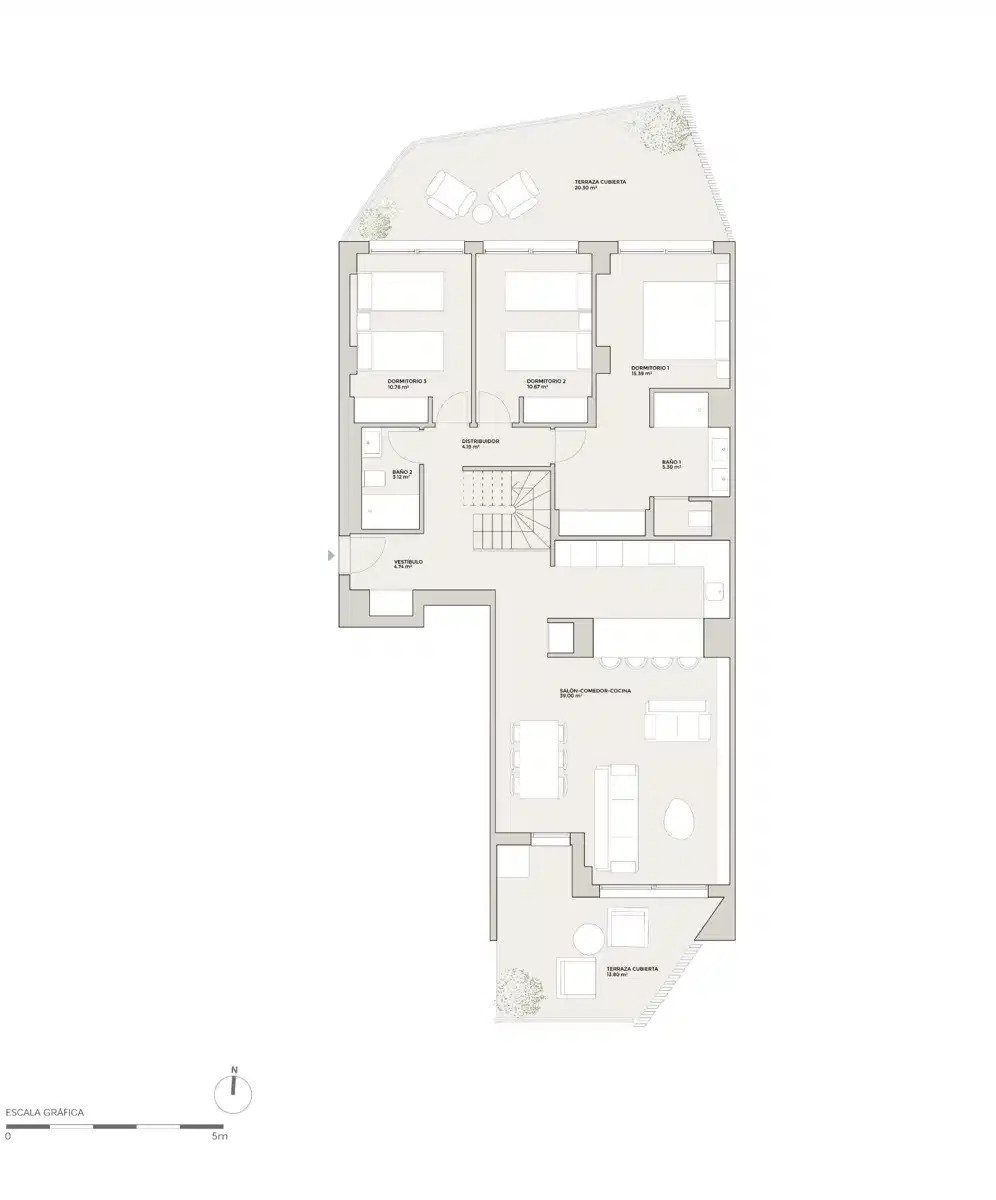 3-Zimmer, 2-Bad Penthouse mit Resort-Style-Annehmlichkeiten in der Nähe des La Carihuela Strandes, Torremolinos