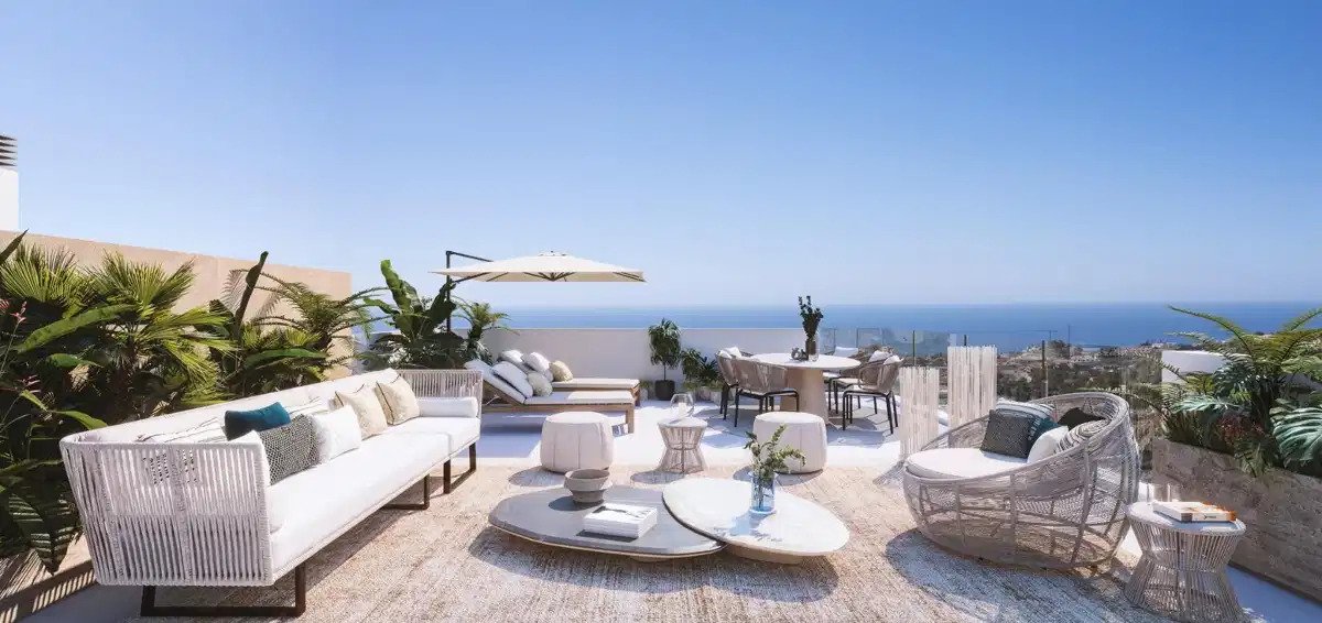 2-Zimmer, 2-Bad Wohnung im Erdgeschoss mit Panoramablick auf das Meer in Benalmádena